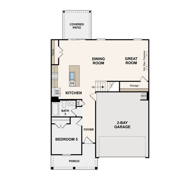 2D floor plan layout of this home in Barton Hills, Spring Hill, TN (Image 3).