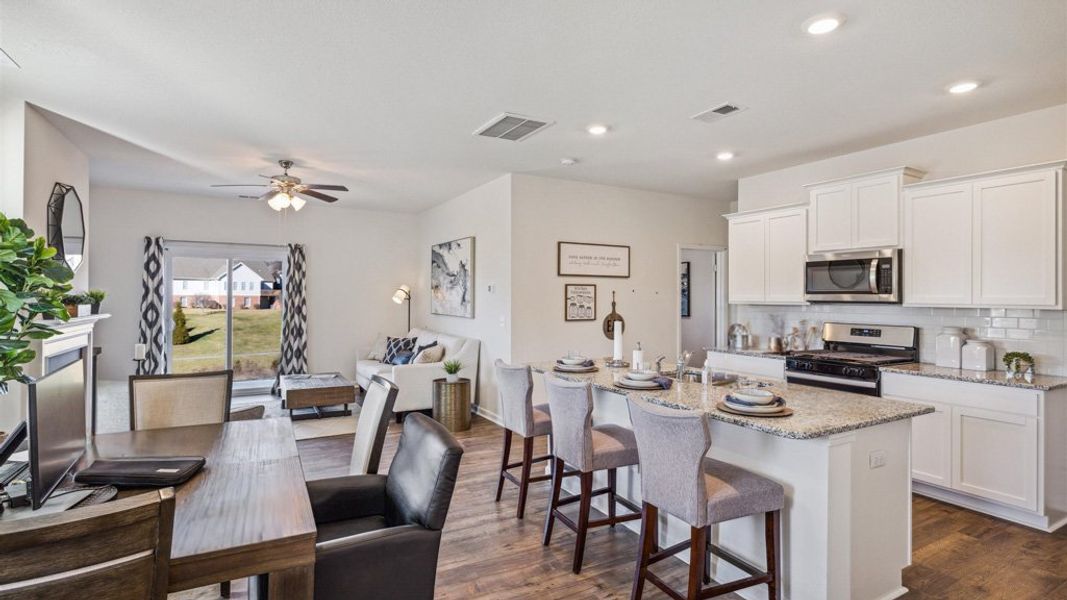 Representative furnished interior of a home built from the Robie by D.R. Horton in Keebler Meadows, Johnson City (Image 9).