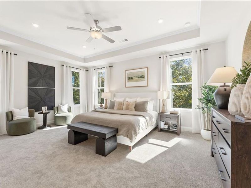 Furnished interior view inside a new home in Melody Lakeside Estates, Buford (Image 13).