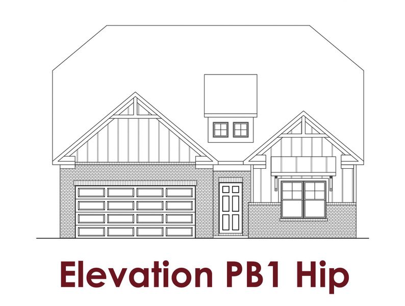 Representative rendering of the exterior for the Bluff                                                                Primary Suite on Main by Chafin Communities (Image 17).