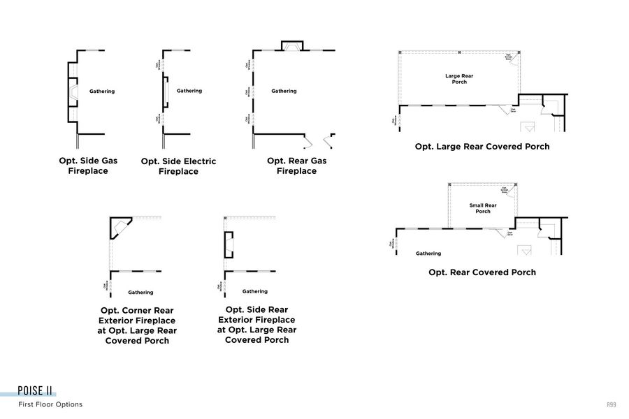 2D floor plan layout for the Poise II by DRB Homes in Northridge Park, Murfreesboro, TN (Image 3).