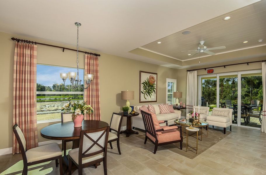 Furnished interior view inside a new home in Tide Marsh, Fort Myers (Image 16). Furnished interior view inside a new home in Tide Marsh, Fort Myers (Image 16).