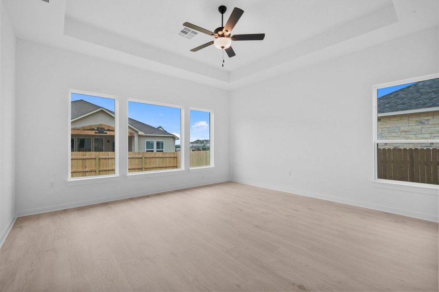 Primary Bedroom with tray ceiling