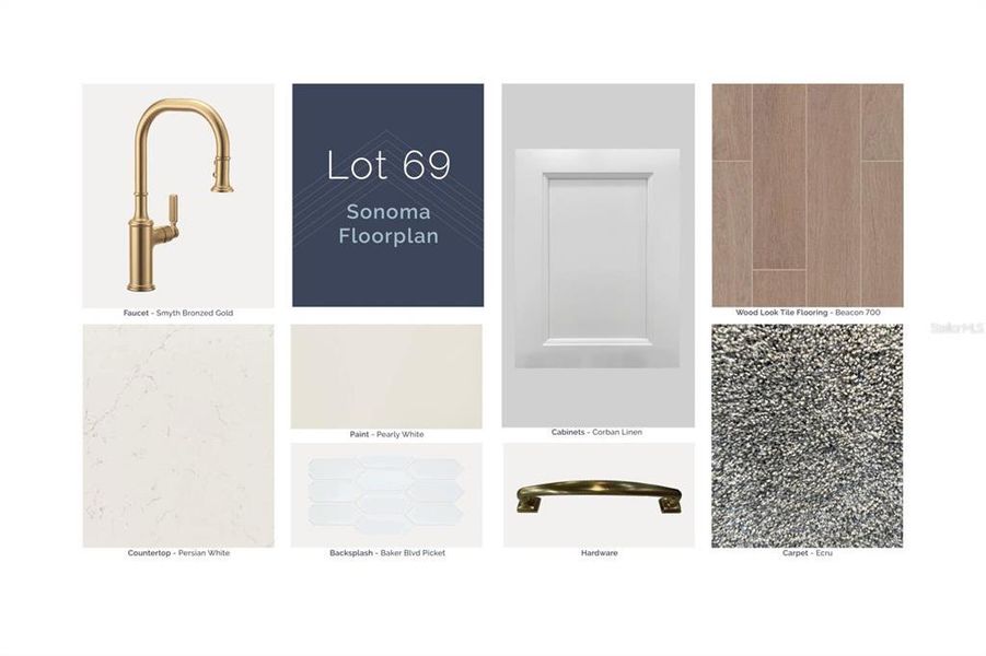 Sample of building materials used in homes in Estates at Rivercrest, Sanford (Image 4).