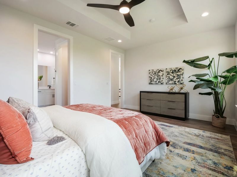 Representative furnished interior of a home built from the The Sunrise 50's by AHA Dream Homes, LLC in Whisper Valley, Manor (Image 13). Representative furnished interior of a home built from the The Sunrise 50's by AHA Dream Homes, LLC in Whisper Valley, Manor (Image 13).