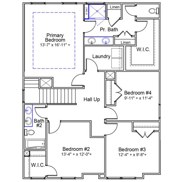 2D floor plan layout of this home in Bluefield, Lexington, SC (Image 3).