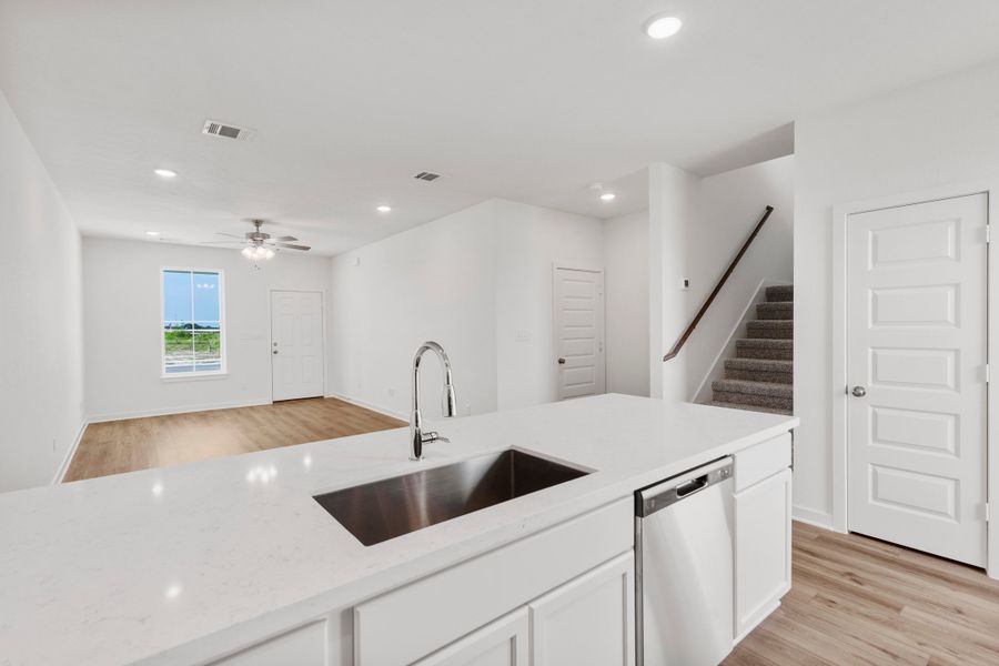 Representative furnished interior of a home built from the The 1340 by Stylecraft Builders in Townhomes at Yaupon Trails, Bryan (Image 5).