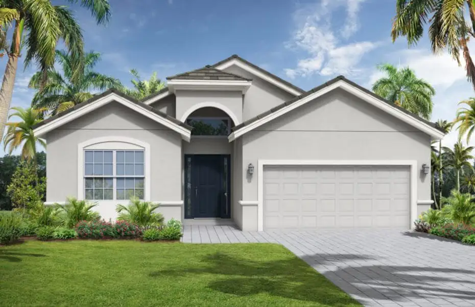 Representative exterior photo of a completed home built from the Grenada 2 by Medallion Home in The Willows, Parrish, FL (Image 2).