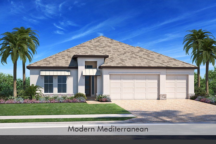 Representative exterior photo of a completed home built from the Outrigger by Homes by Towne in Shellstone at Waterside, Sarasota, FL (Image 12).
