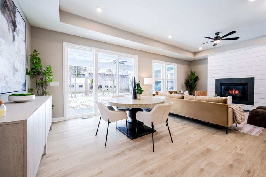 Representative furnished interior of a home built from the Morgan by Fischer Homes in Easton Park, Dallas (Image 9).