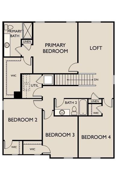 2D floor plan layout of this home in Gateway Parks, Forney, TX (Image 4). 2D floor plan layout of this home in Gateway Parks, Forney, TX (Image 4).