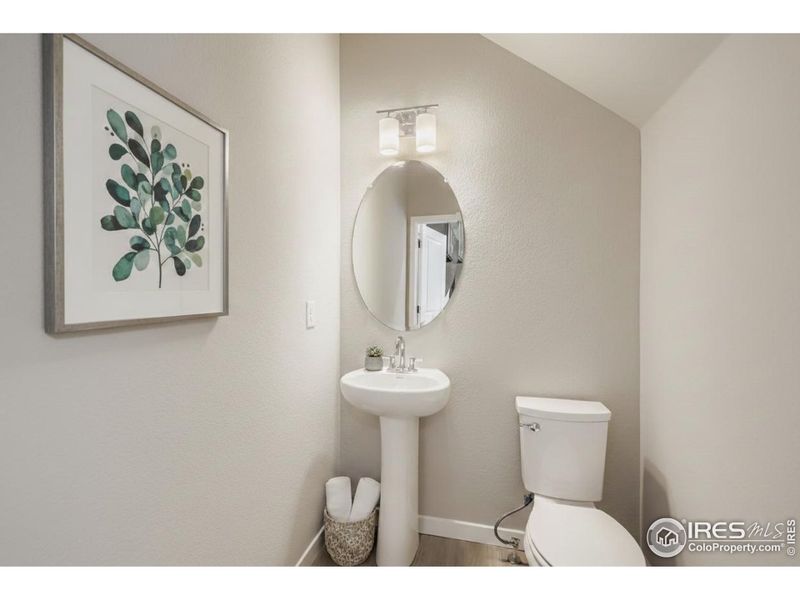 Main level powder room