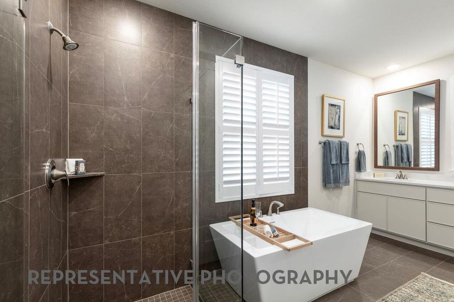 Furnished interior view inside a new home in Goodnight Ranch, Austin (Image 17).