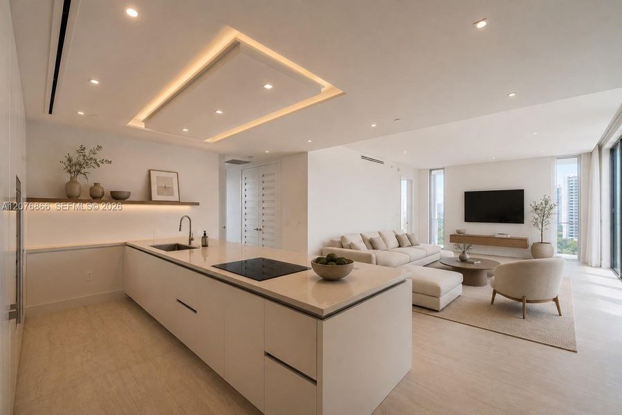 Furnished interior view inside a new home in , Palm Beach (Image 11).
