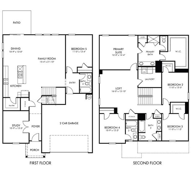 2D floor plan layout of this home in Briarcreek - Legacy Series, Antioch, TN (Image 2). 2D floor plan layout of this home in Briarcreek - Legacy Series, Antioch, TN (Image 2).