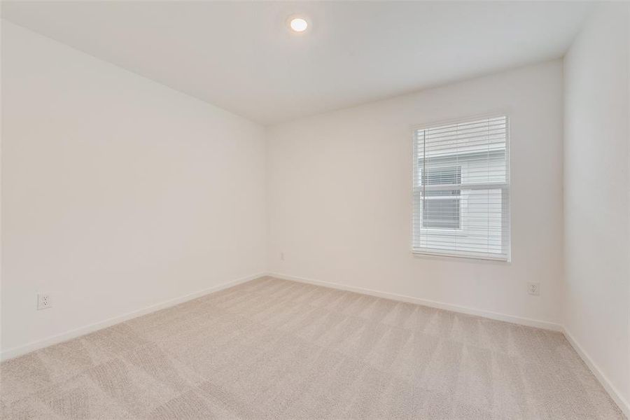 Unfurnished room with light carpet