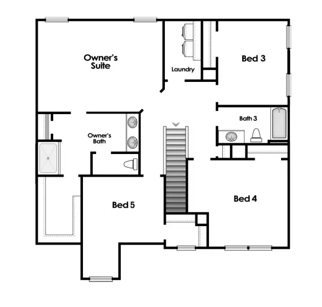2D floor plan layout of this home in Portrait Hills, Aiken, SC (Image 3).