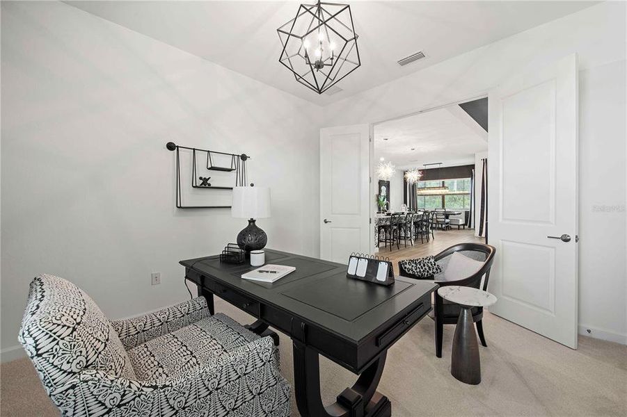 Furnished interior view inside a new home in Harbor East: Estate Homes, Port Charlotte (Image 7). Furnished interior view inside a new home in Harbor East: Estate Homes, Port Charlotte (Image 7).