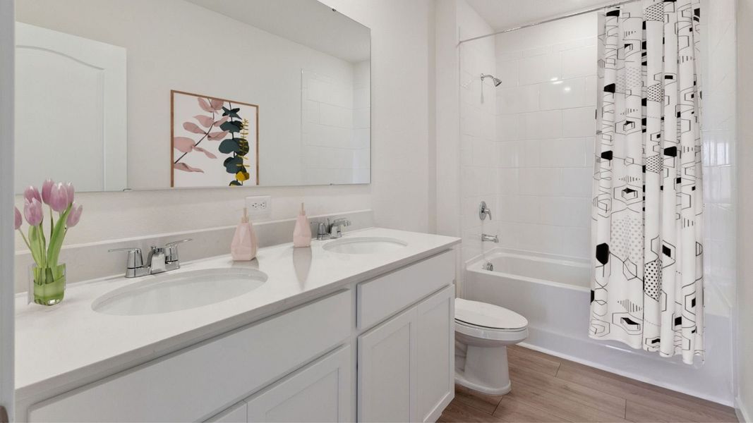 Representative furnished interior of a home built from the Robie by D.R. Horton in Kindred, Kissimmee (Image 14).