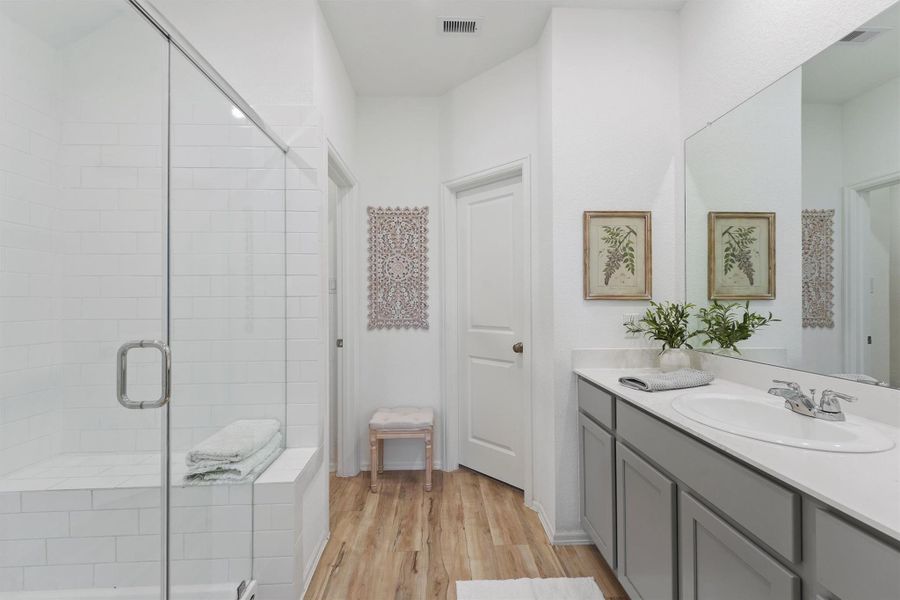 Furnished interior view inside a new home in Sterling Point at Baytown Crossings: Wildflower II Collection, Baytown (Image 13).