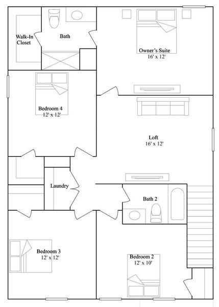 2D floor plan layout of this home in Chapel Run, Montgomery, TX (Image 3). 2D floor plan layout of this home in Chapel Run, Montgomery, TX (Image 3).
