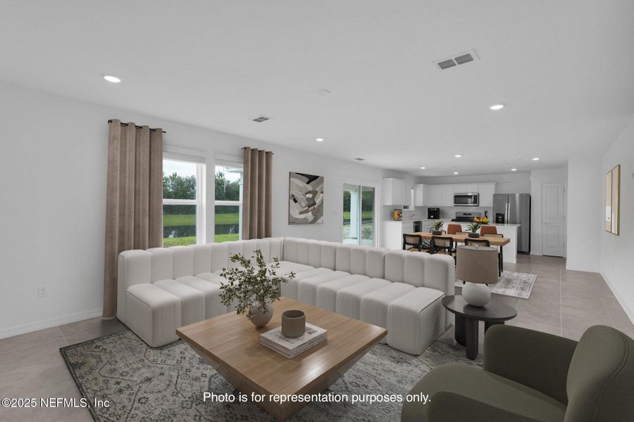 Furnished interior view inside a new home in Wells Landing, Jacksonville (Image 3).