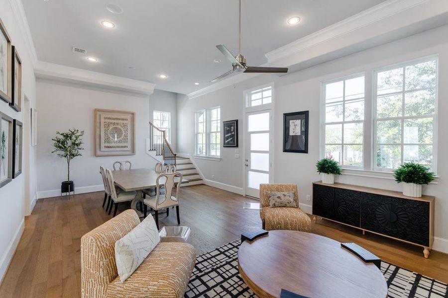 Soaring 12' ceilings and loads of natural light!