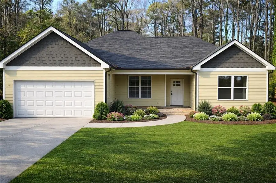 Front exterior of a new home in , Stone Mountain, GA, highlighting curb appeal (Image 1). Front exterior of a new home in , Stone Mountain, GA, highlighting curb appeal (Image 1).