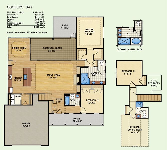 Cooper's Bay, Floor Plan
