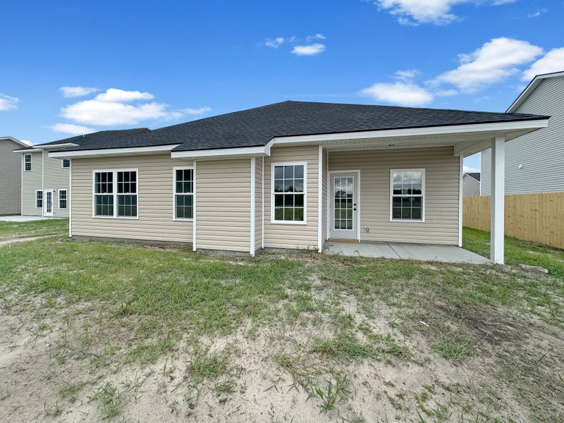 Exterior details and patio area of a home in Tranquil South, Hinesville (Image 3).
