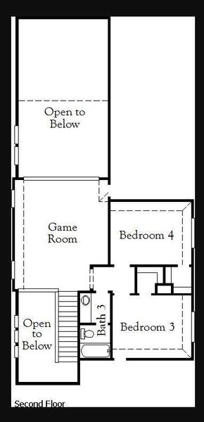 2D floor plan layout of this home in Bridgeland, Cypress, TX (Image 2). 2D floor plan layout of this home in Bridgeland, Cypress, TX (Image 2).