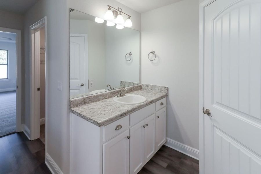 Furnished interior view inside a new home in Pecan Valley, Cantonment (Image 11). Furnished interior view inside a new home in Pecan Valley, Cantonment (Image 11).