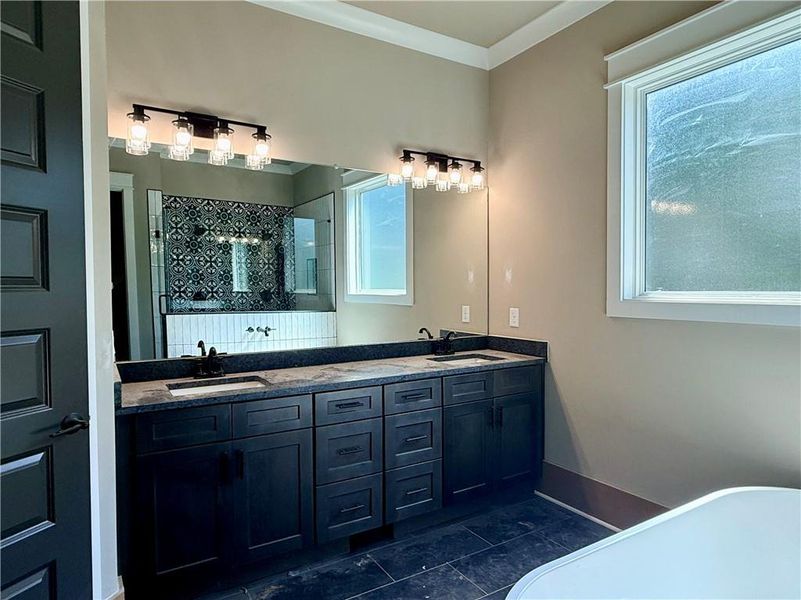 Furnished interior view inside a new home in , Flowery Branch (Image 9).
