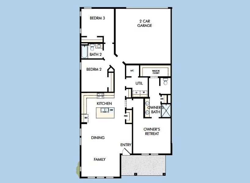 2D floor plan layout of this home in Westerly Park at Wildlight – Plaza Collection, Yulee, FL (Image 2). 2D floor plan layout of this home in Westerly Park at Wildlight – Plaza Collection, Yulee, FL (Image 2).