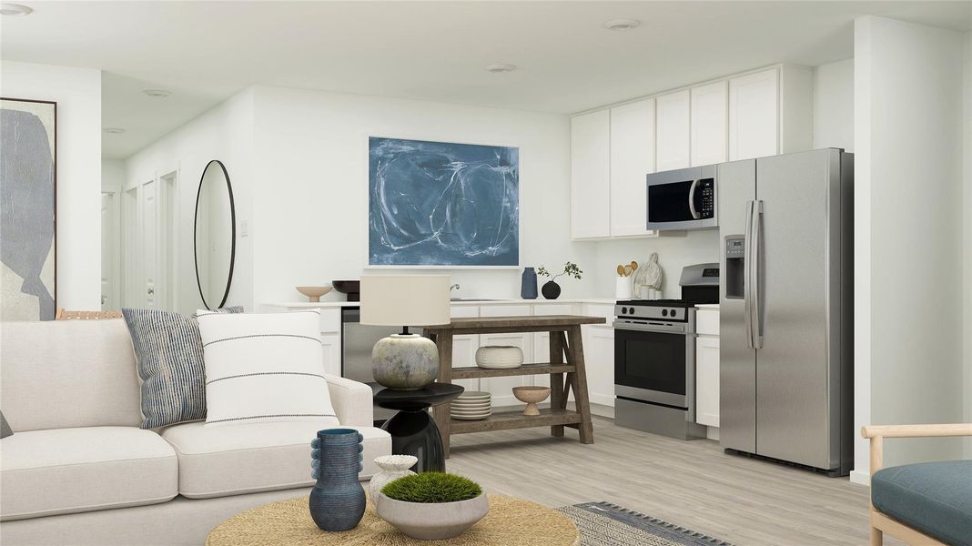Furnished interior view inside a new home in Santa Fe Village, Cleveland (Image 7). Furnished interior view inside a new home in Santa Fe Village, Cleveland (Image 7).