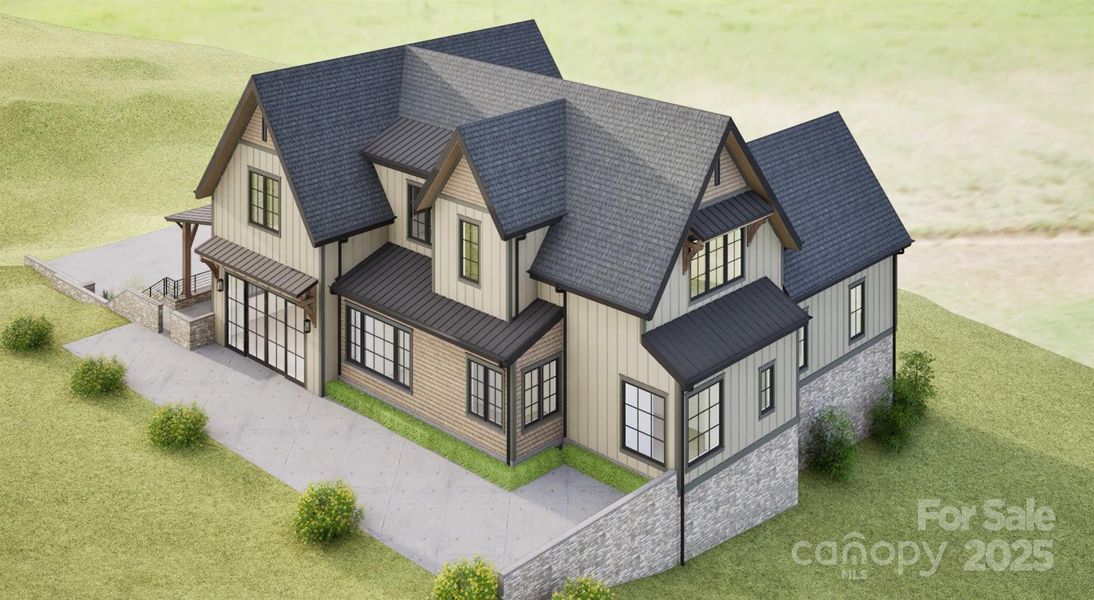 Exterior rendering of this home design in , Weaverville, NC (Image 3). Exterior rendering of this home design in , Weaverville, NC (Image 3).