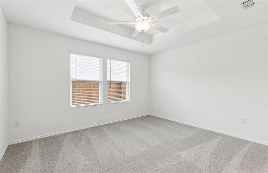 Spacious owner's suite with private bath