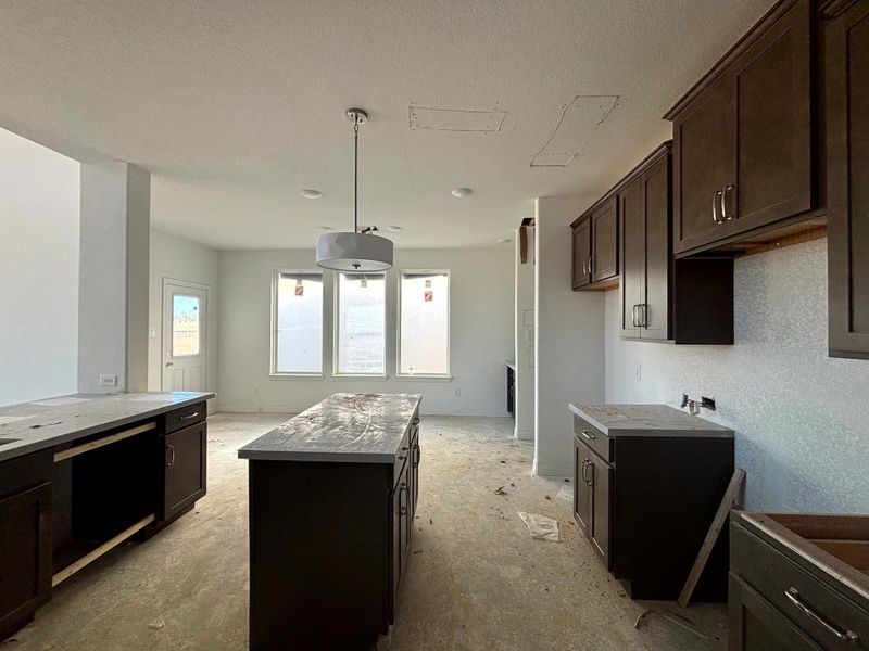 Construction progress - kitchen and dining area Construction progress - kitchen and dining area