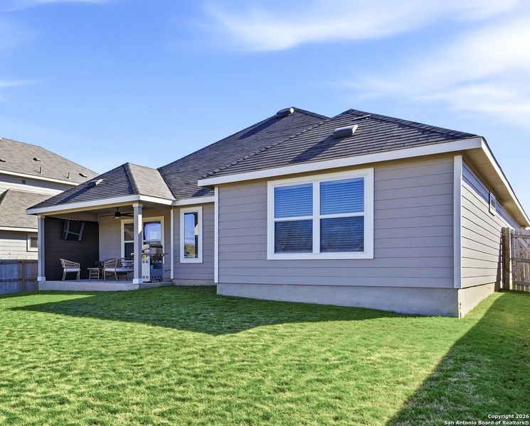Exterior details and patio area of a home in , New Braunfels (Image 27).