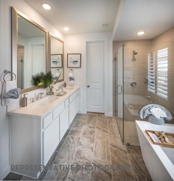 Furnished interior view inside a new home in Meridiana, Manvel (Image 8).