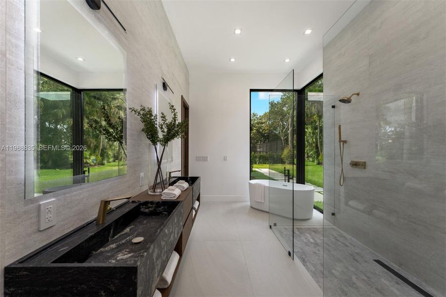 Furnished interior view inside a new home in , Miami (Image 11).