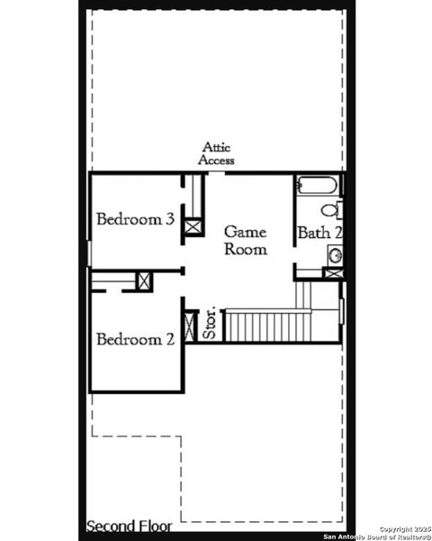 2D floor plan layout of this home in Garden Grove, San Antonio, TX (Image 5).