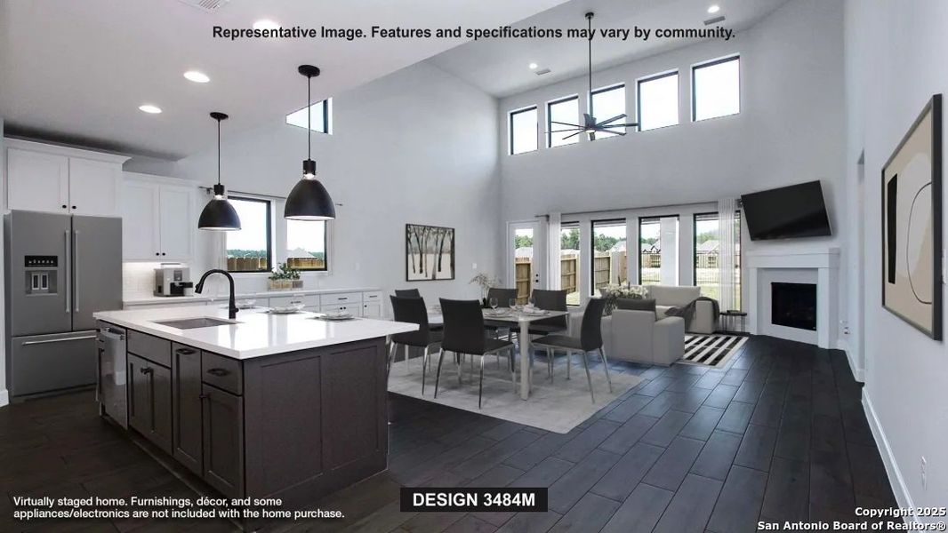 Furnished interior view inside a new home in Hidden Canyon 55', San Antonio (Image 4).