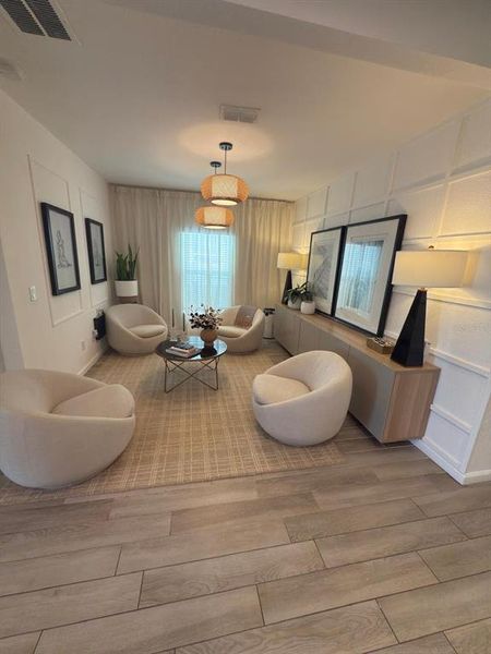 Furnished interior view inside a new home in Eden at Crossprairie, St. Cloud (Image 18). Furnished interior view inside a new home in Eden at Crossprairie, St. Cloud (Image 18).