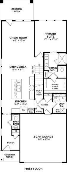 The Seaview floor plan by K. Hovnanian® Homes. 1st Floor shown. *Prices, plans, dimensions, features, specifications, materials, and availability of homes or communities are subject to change without notice or obligation.