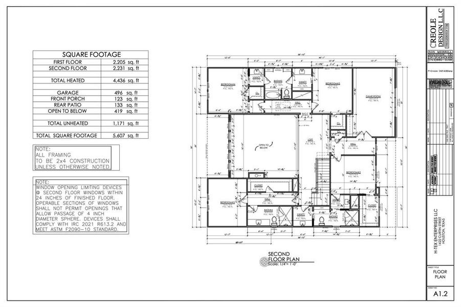 Second floor Blueprint