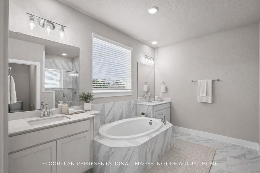 Furnished interior view inside a new home in Sorella, Tomball (Image 12).
