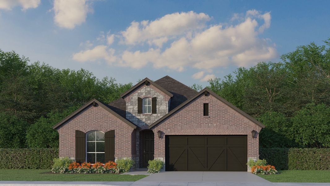 Plan 1521 Elevation A with Stone Plan 1521 Elevation A with Stone