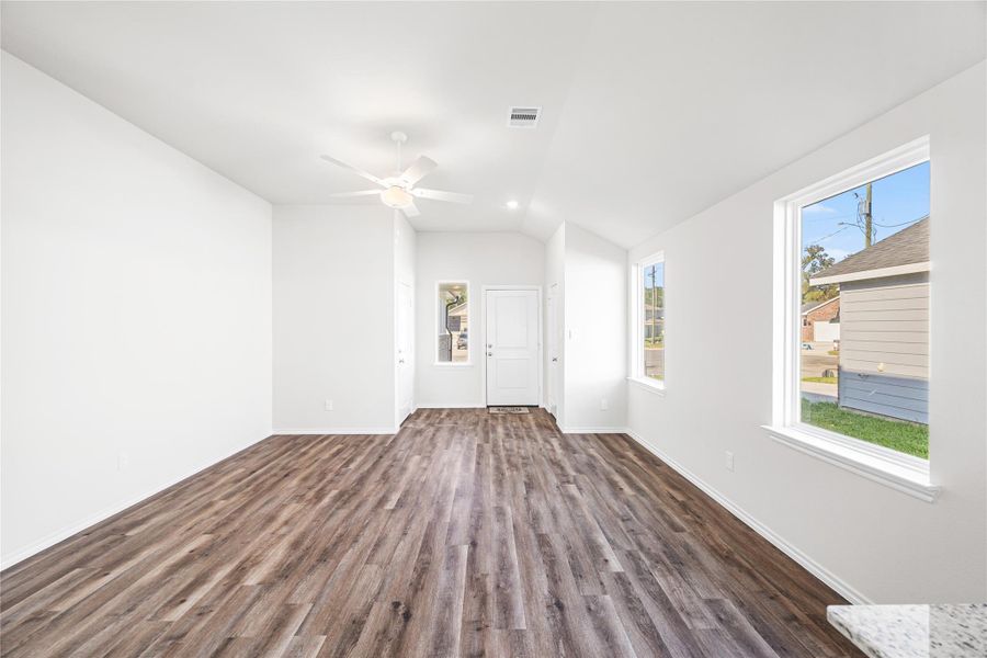 Spacious, unfurnished interior of a new home in Hill & Dale Ranch, Splendora (Image 15). Spacious, unfurnished interior of a new home in Hill & Dale Ranch, Splendora (Image 15).
