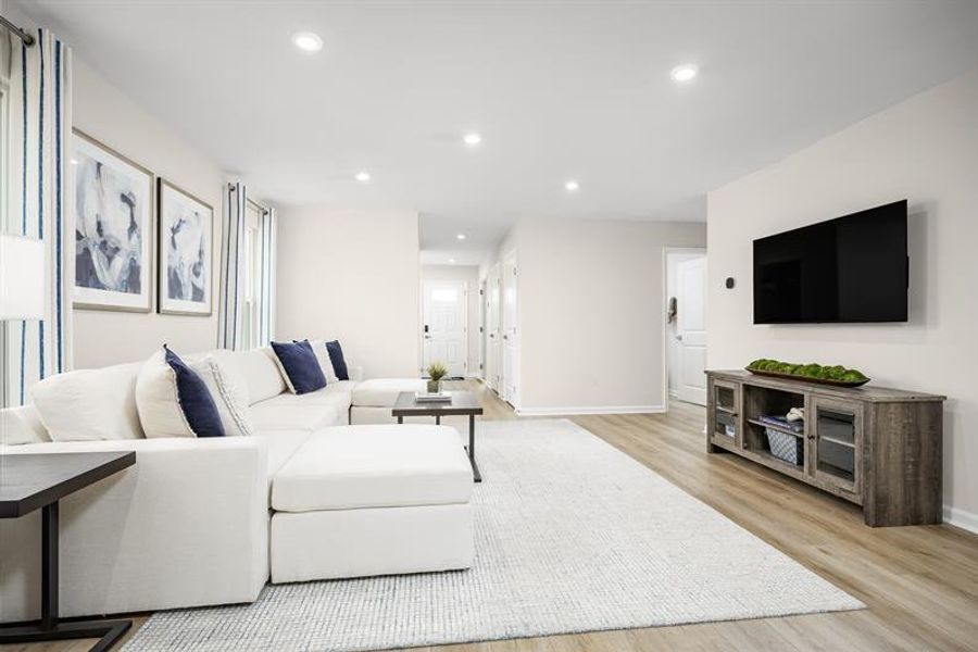 Representative furnished interior of a home built from the Rosewood by Ryan Homes in Liberty Grove, China Grove (Image 9).